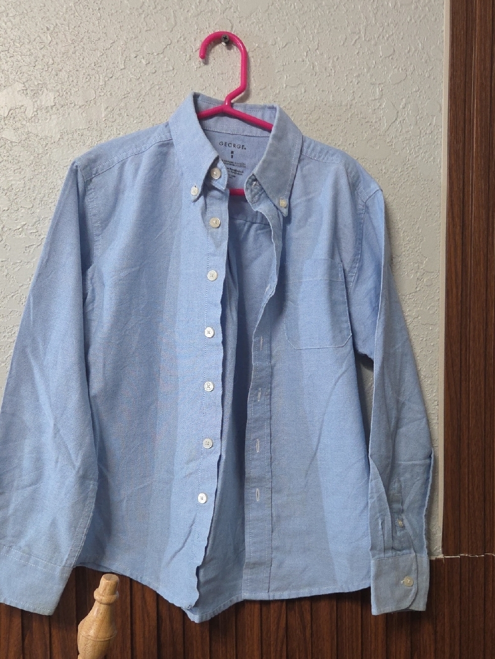 George Light Blue Button-Down Oxford Shirt